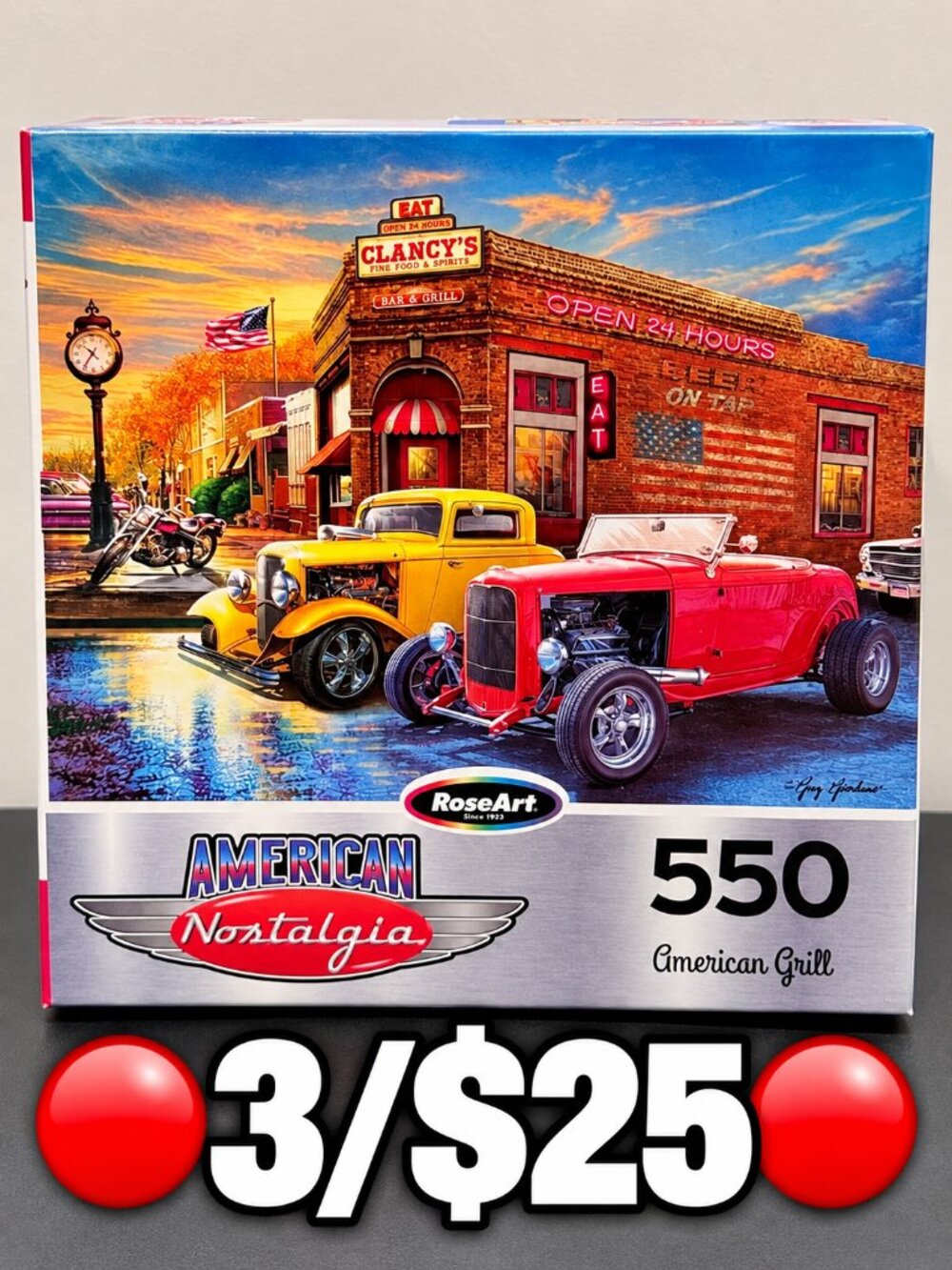 RoseArt American Nostalgia American Grill 550 Piece Jigsaw Puzzle SALE🔴3/$25!